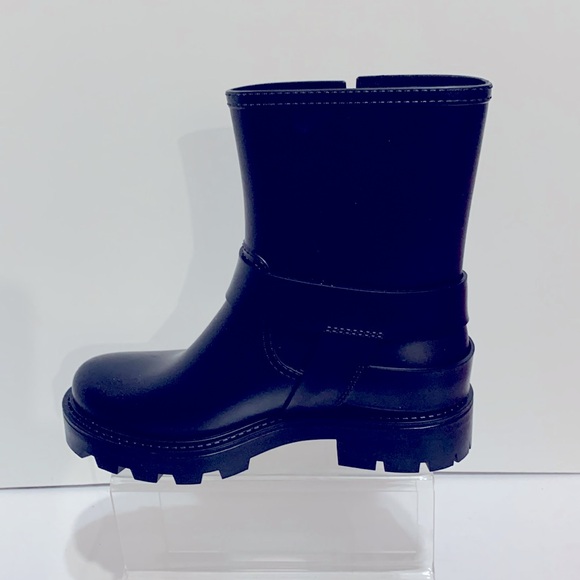 Jeffrey Campbell Black moto rubber boot NEW - Picture 5 of 10